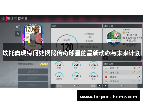 埃托奥现身何处揭秘传奇球星的最新动态与未来计划